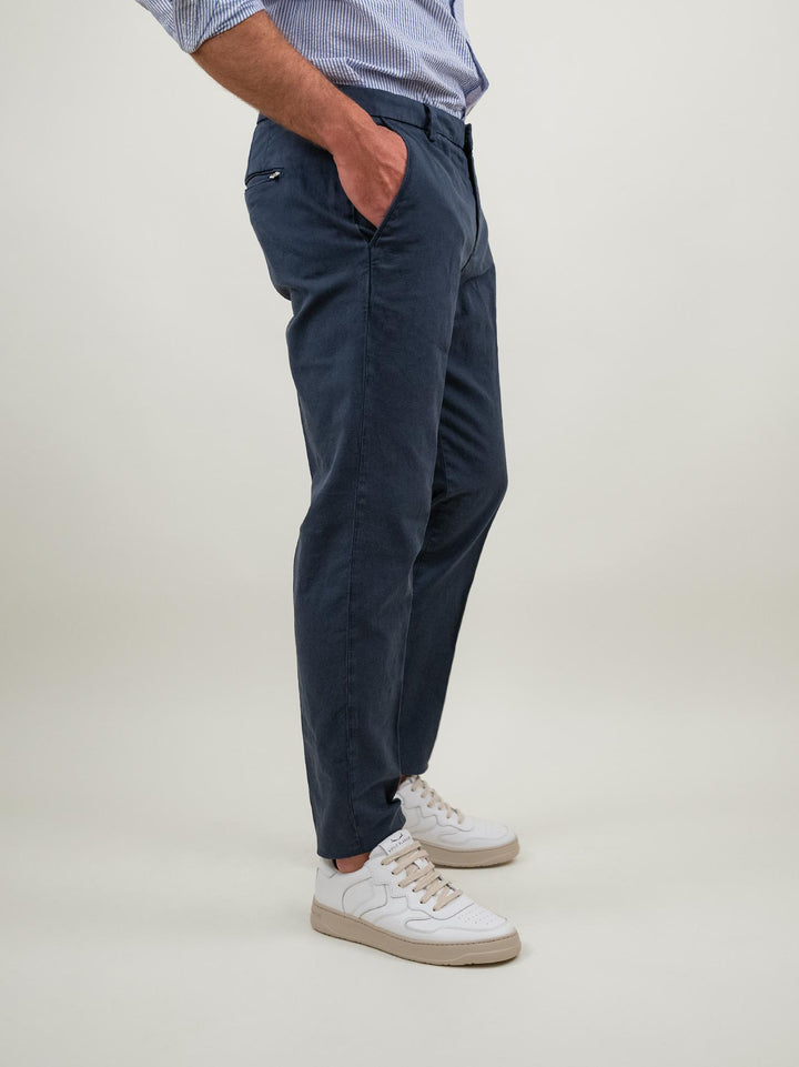 PANTALONE chinos in cotone color blu T564/BRO 847 NOLAB 