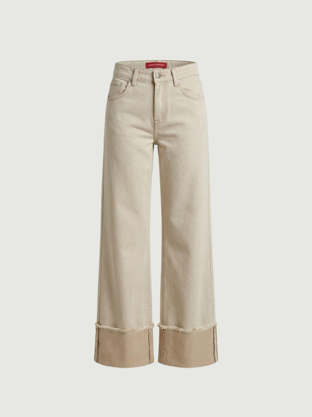 Pantalone a palazzo in denim beige 81144ARR NATURALE ANDREA MORANDO 