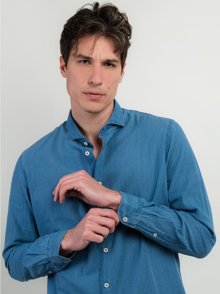 Camicia in denim BU26S02CAJEANSLS13-401 208 ANDREA MORANDO 
