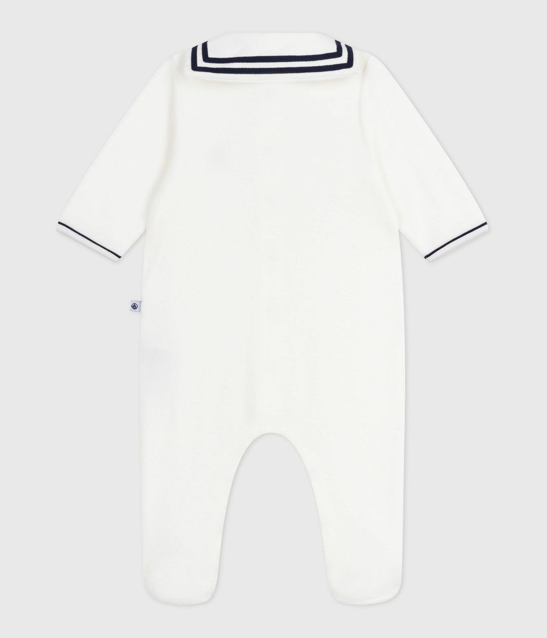 Pigiama con collo alla marinara in ciniglia neonato A0DQP 01 PETIT BATEAU 