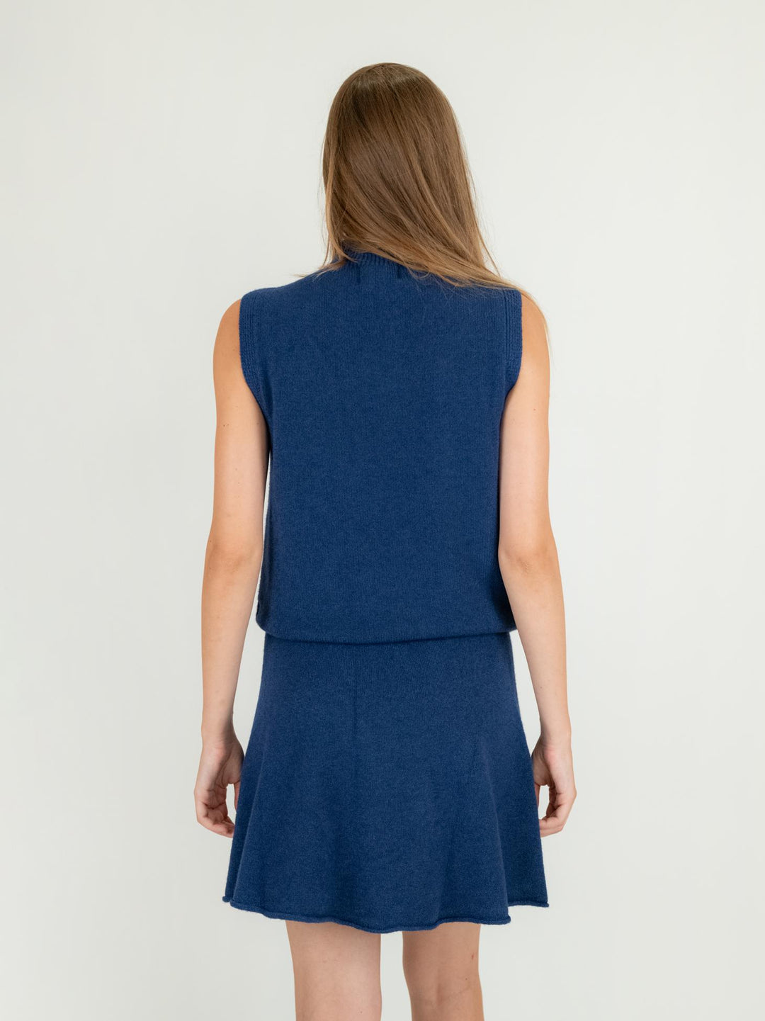 GILET LUPETTO IN MAGLIA BLU 0370/236 1073 BIMOR 