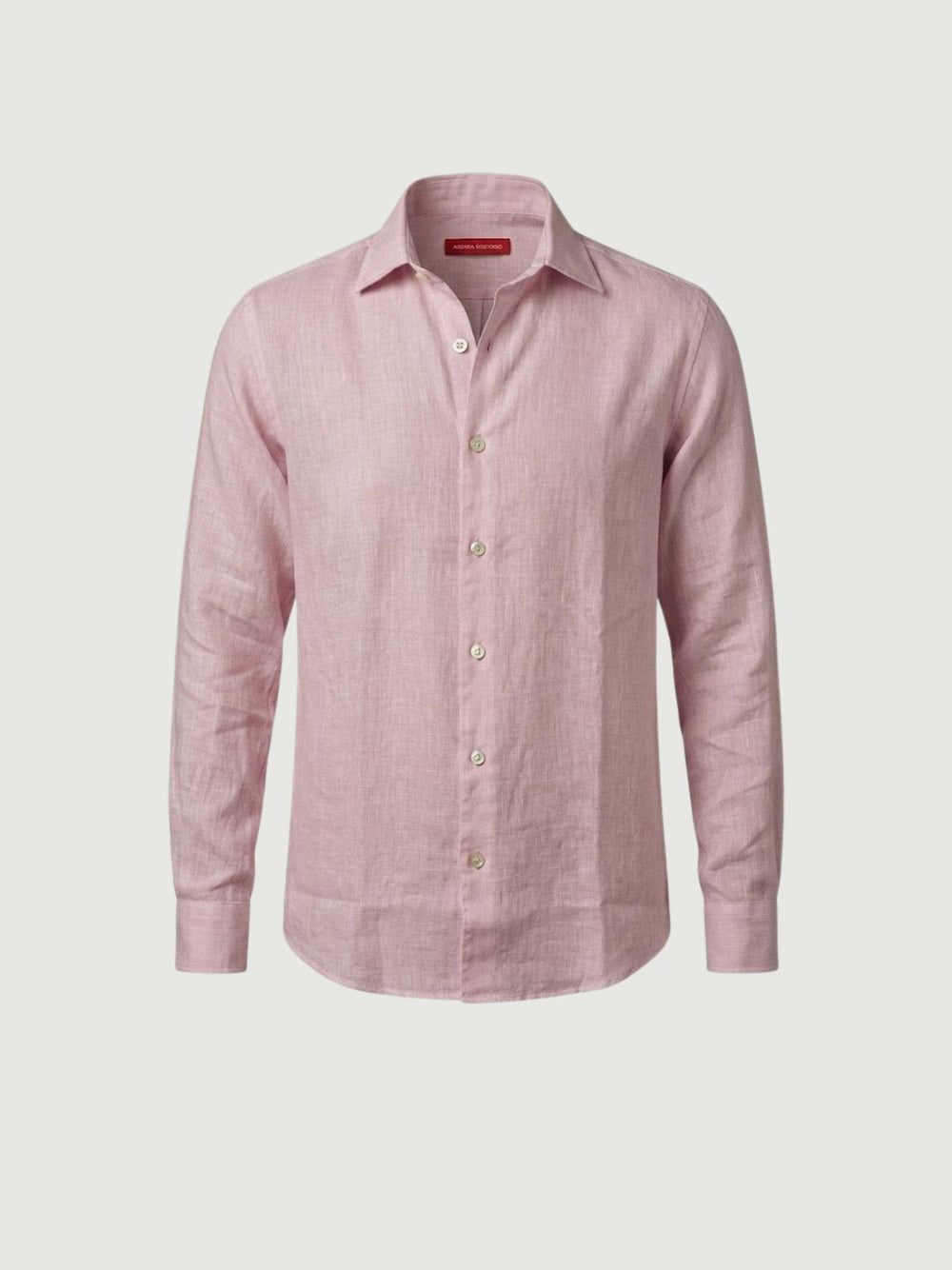 camicia in lino rosa pastello 9432900 503 ANDREA MORANDO 