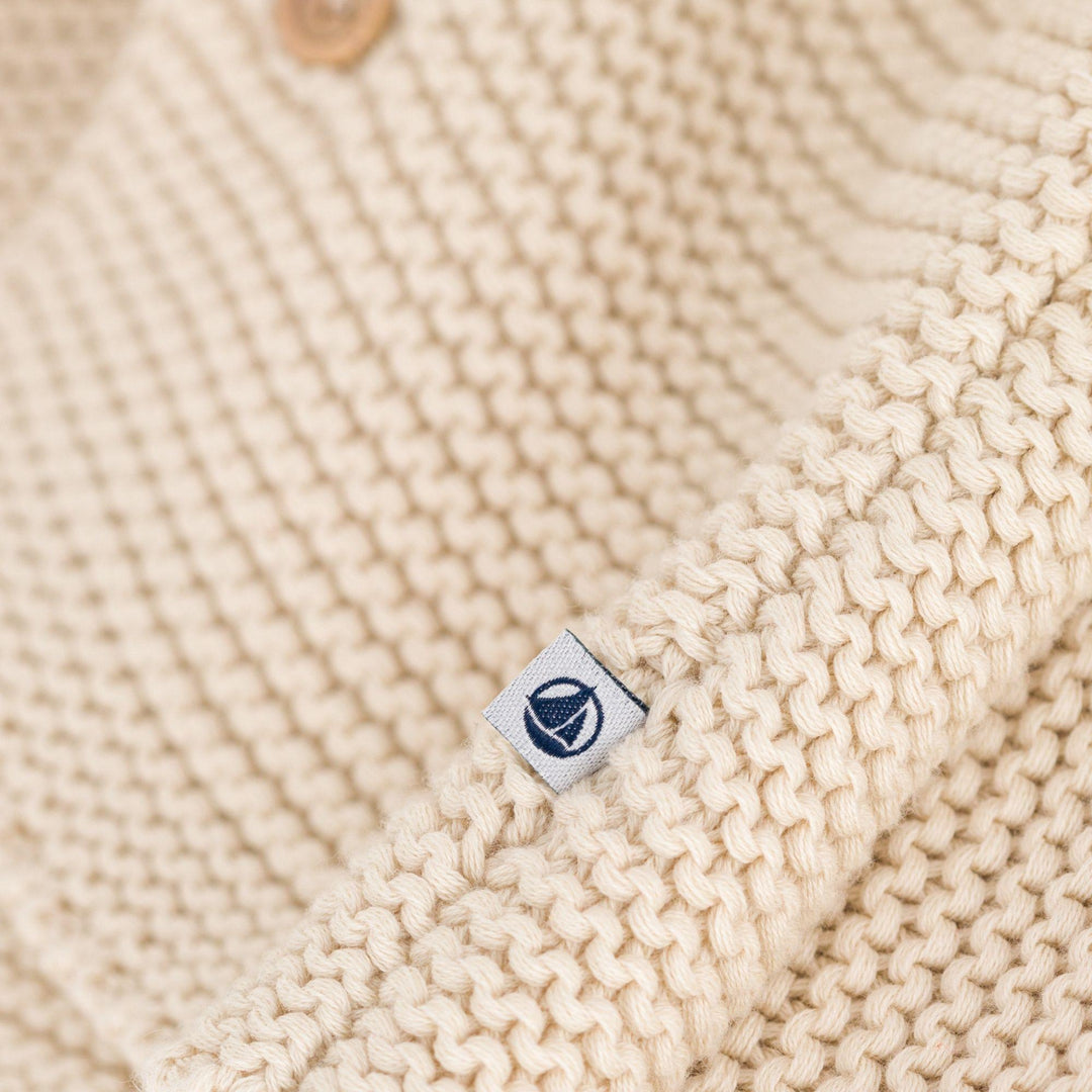 CARDIGAN IN TRICOT A PUNTO LEGACCIO PER BEBÈ A08BQ 03 PETIT BATEAU 