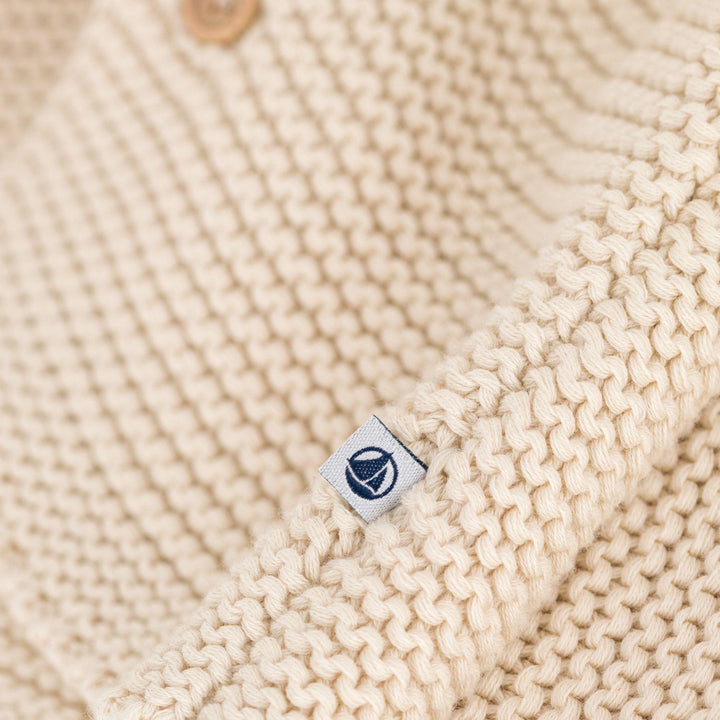CARDIGAN IN TRICOT A PUNTO LEGACCIO PER BEBÈ A08BQ 03 PETIT BATEAU 