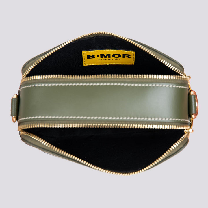 BORSA A TRACOLLA  YOURS IN PELLE VERDE MILITARE YOURS VERDE MILITARE BIMOR 