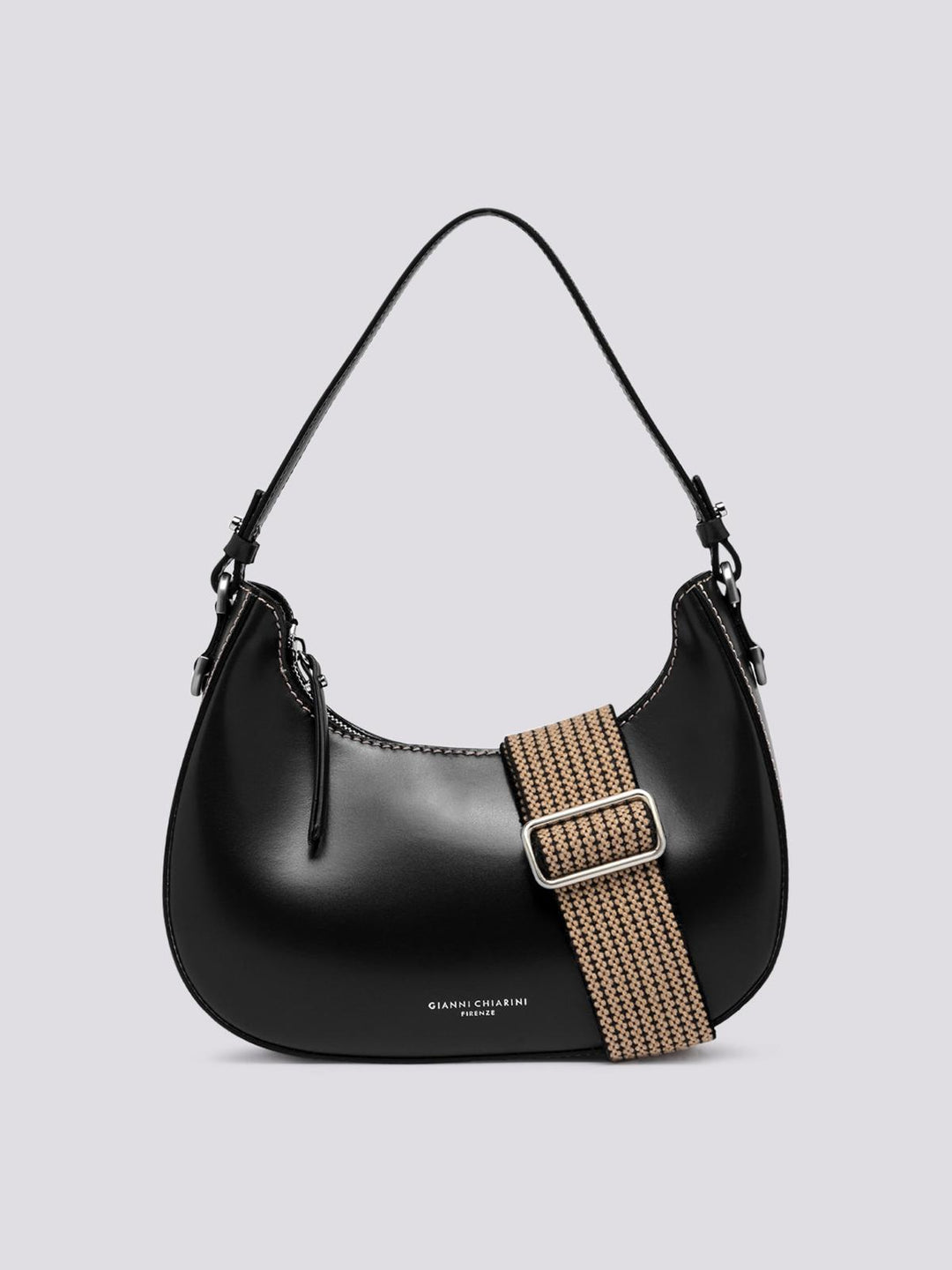 BORSA Bianca in PELLE spazzolata nera BS 10426 CALF-NA 001 GIANNI CHIARINI 