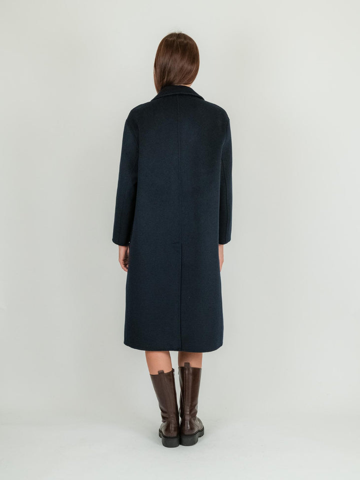 CAPPOTTO OVER DOPPIOPETTO BLU JULIE BLU ANDREA MORANDO 