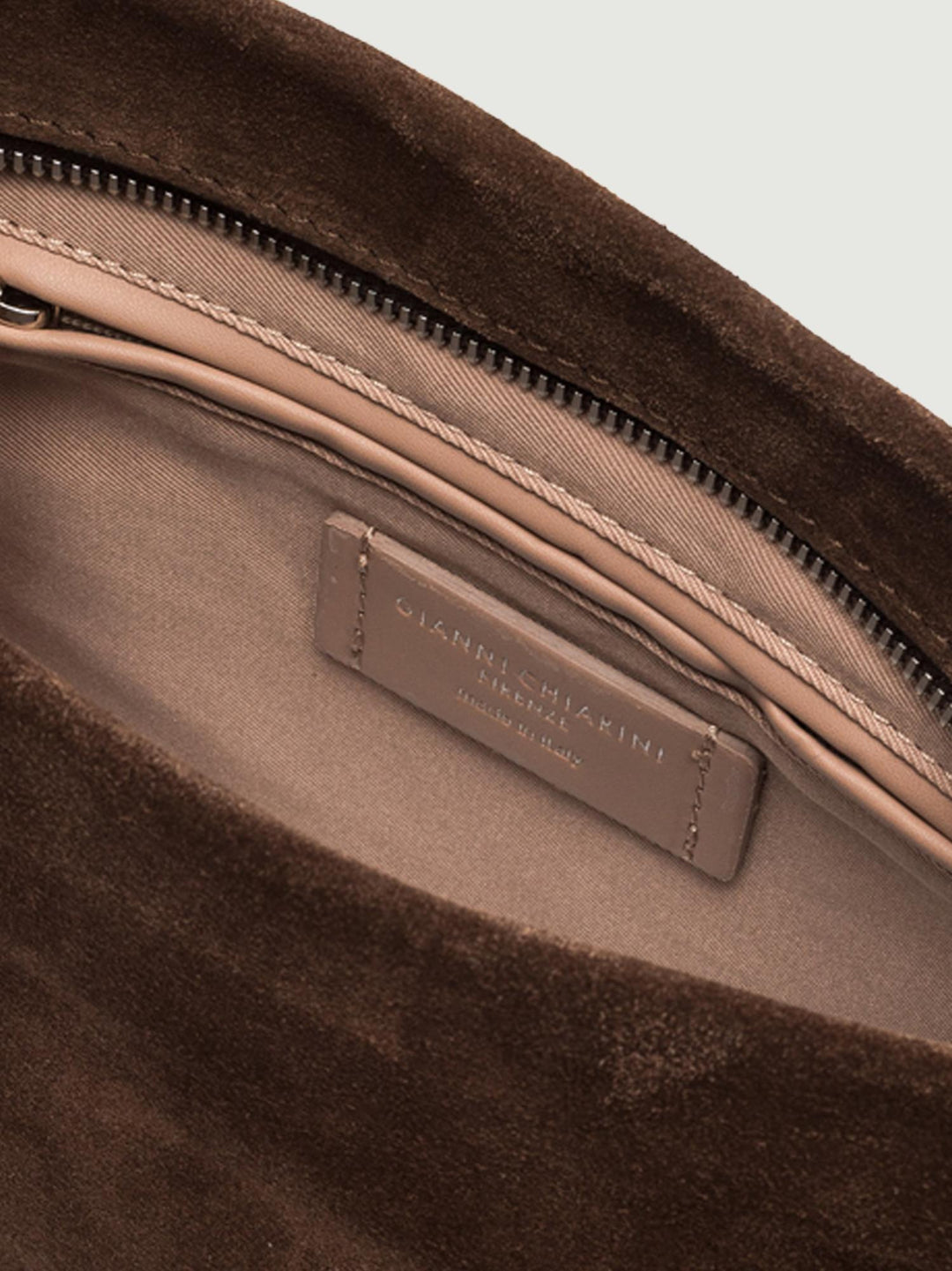 Pochette Brenda in pelle scamosciata cioccolato 8265 CM-PL 2196 GIANNI CHIARINI 