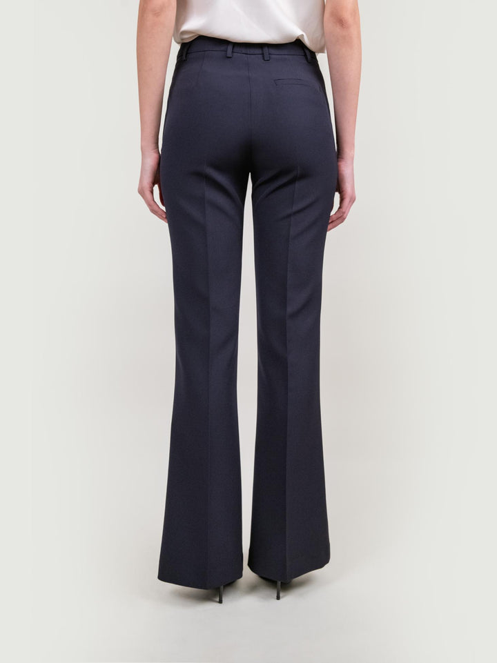 PANTALONE A ZAMPA IN TESSUTO BLU 313860 BLU ANDREA MORANDO 