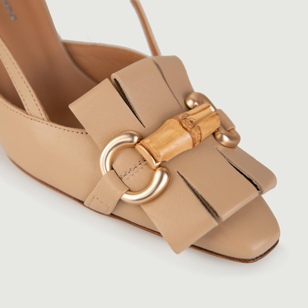 Décolleté SLING BACK TAUPE L5602 FONDOTINTA ANDREA MORANDO 