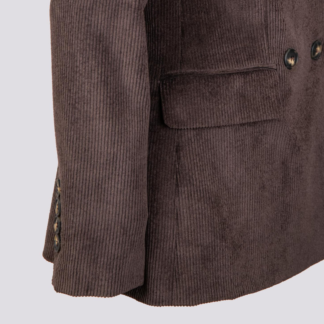 BLAZER DOPPIOPETTO IN VELLUTO A COSTINE CAFFè 3570/4038 CAFFE ANDREA MORANDO 