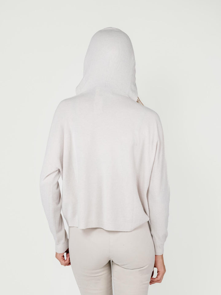 MAGLIA CON CAPPUCCIO PANNA 022004 0080 BIMOR 