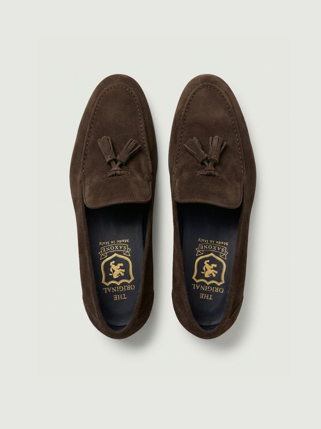 Mocassino Tassel Loafer in pelle scamosciata cioccolato 2025 520 SAXONE 
