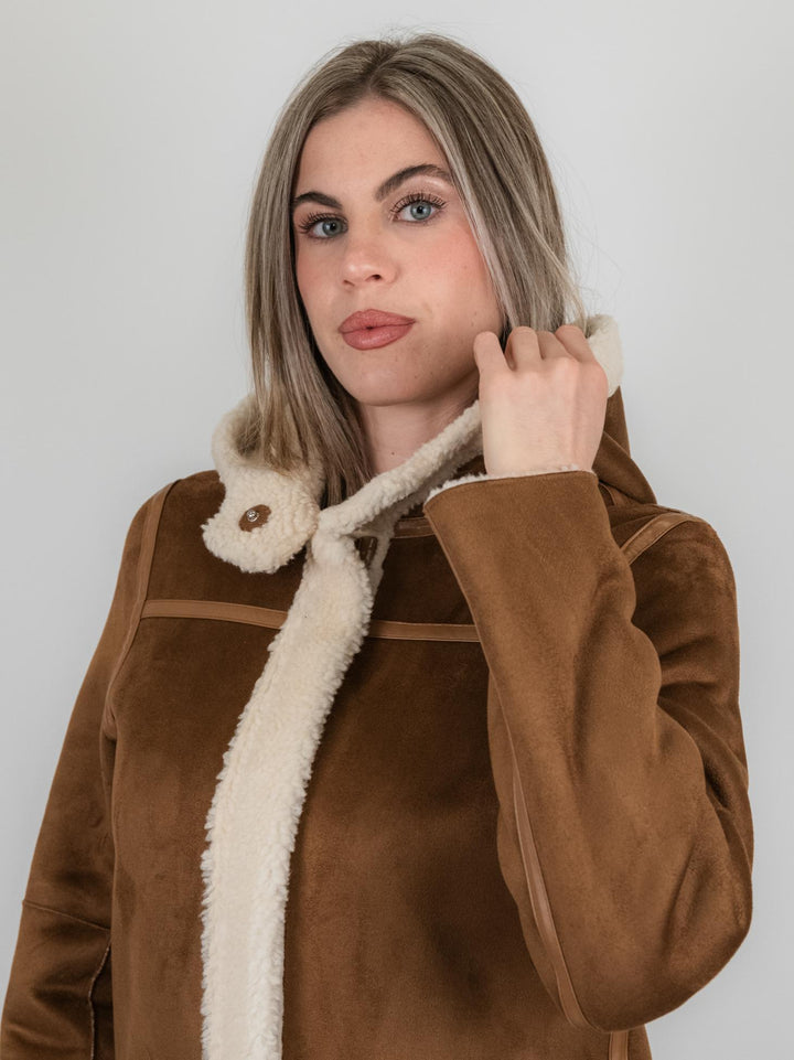 ECOMONTONE CON ZIP REVERSIBILE CARAMELLO E PANNA B365MONT 06 ANDREA MORANDO 