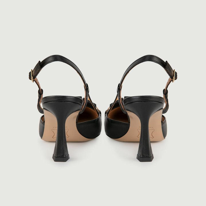 Décolleté SLING BACK NERA L5602 NERO ANDREA MORANDO 