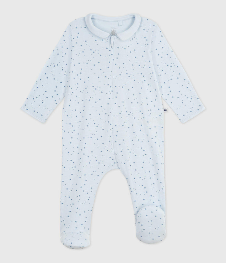 Pigiama in cotone con stelle stampate e colletto neonato A0E0N 03 PETIT BATEAU 