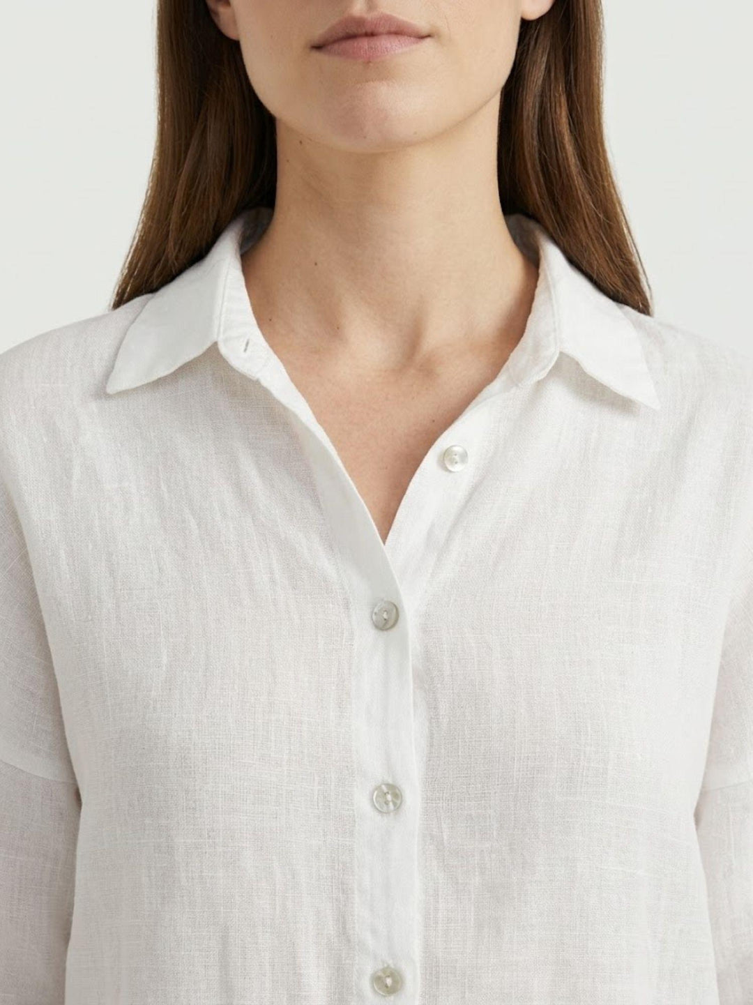 Camicia in lino bianca 6CM0552 BIANCO ANDREA MORANDO 