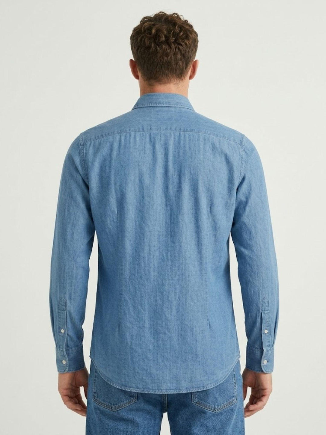 Camicia in tessuto denim medio NELSON 01 DEPERLU 