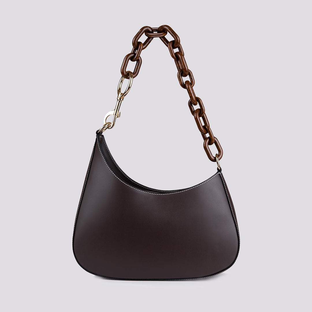 Borsa In Pelle testa di moro Con Tracolla In Osso Curvy CURVY T MORO BIMOR 