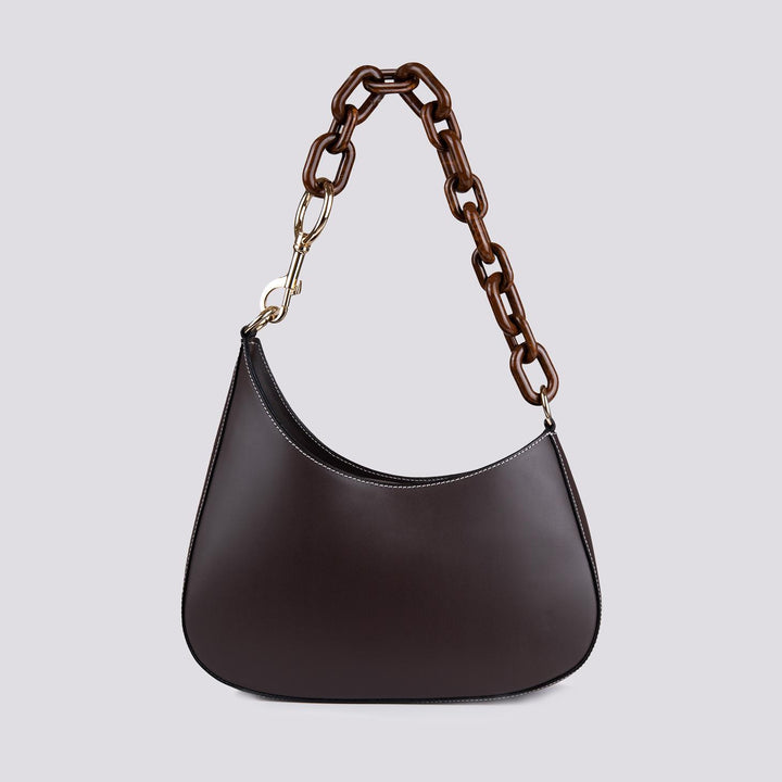 Borsa In Pelle testa di moro Con Tracolla In Osso Curvy CURVY T MORO BIMOR 