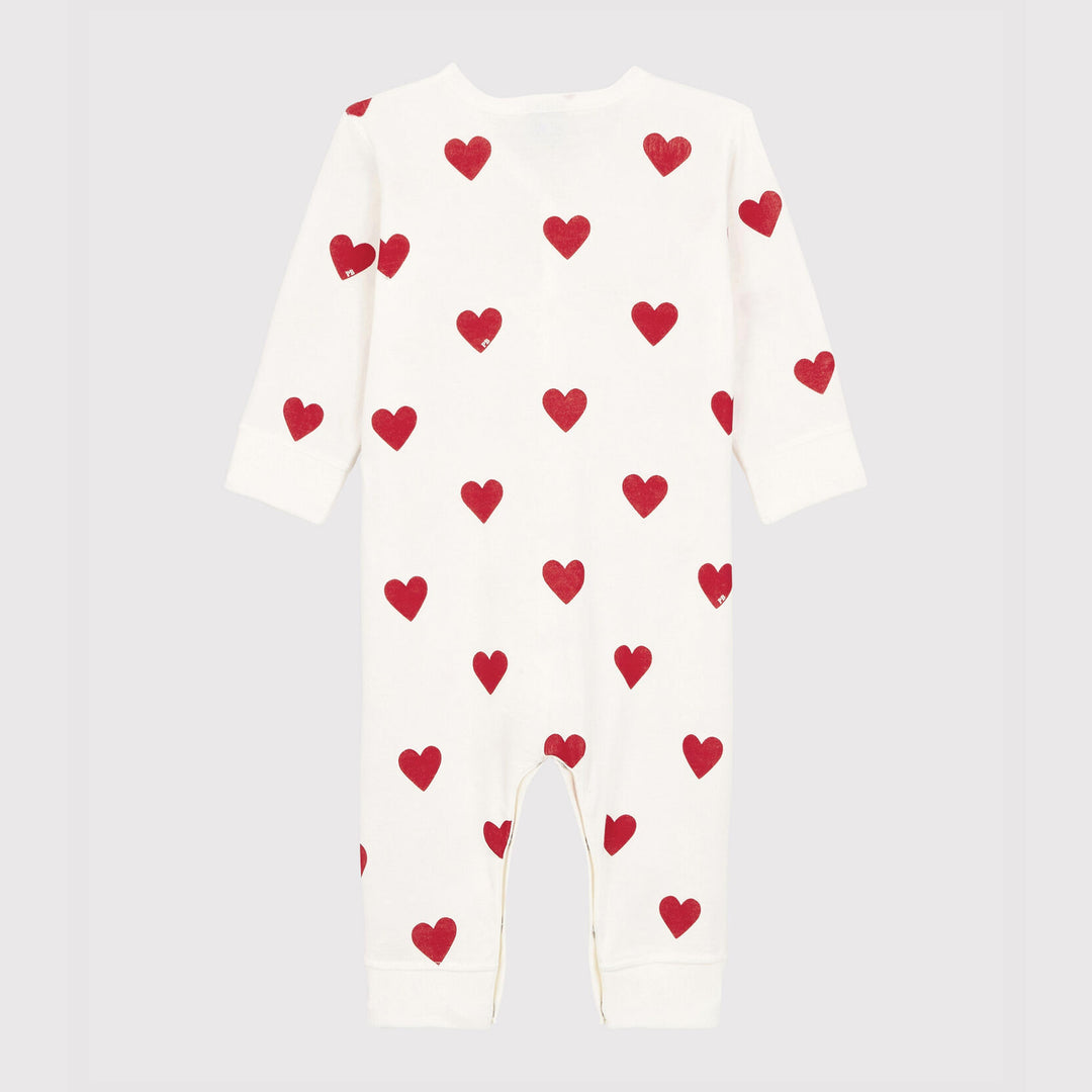 TUTINA PIGIAMA BEBÈ IN COTONE MOTIVO CUORE A00E9 01 PETIT BATEAU 