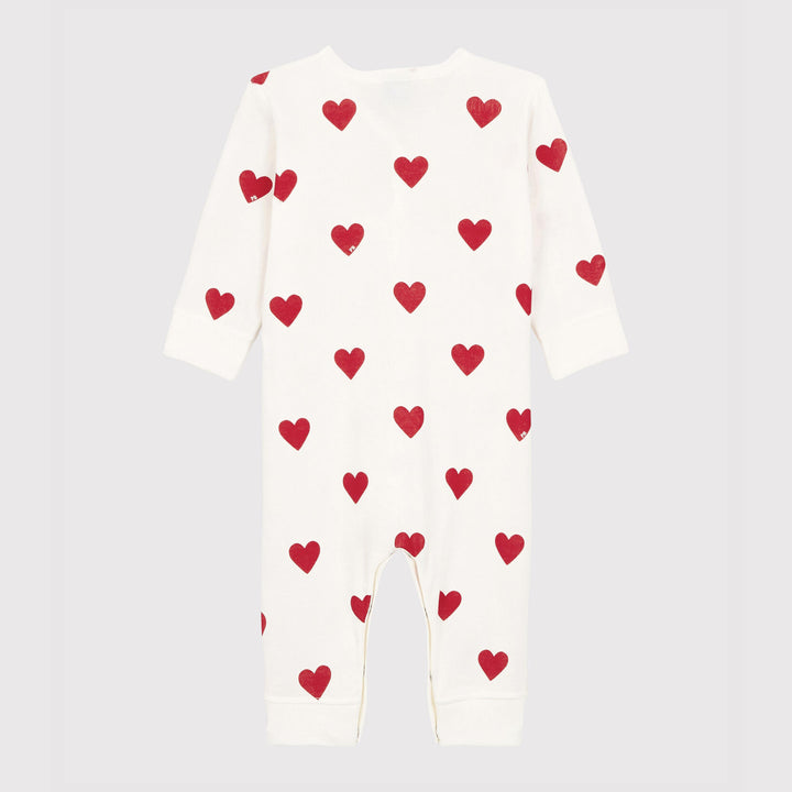 TUTINA PIGIAMA BEBÈ IN COTONE MOTIVO CUORE A00E9 01 PETIT BATEAU 