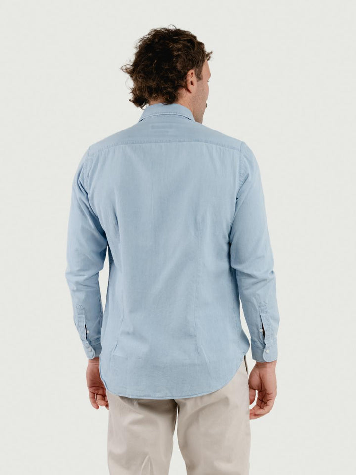 Camicia in cotone denim chiaro regular 702/REG 1 ANDREA MORANDO 