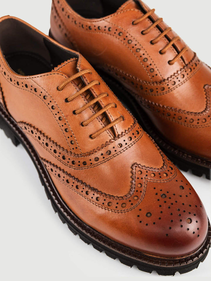 FRANCESINA IN PELLE SFUMATA TABACCO 35034 TABACCO BRAIN 