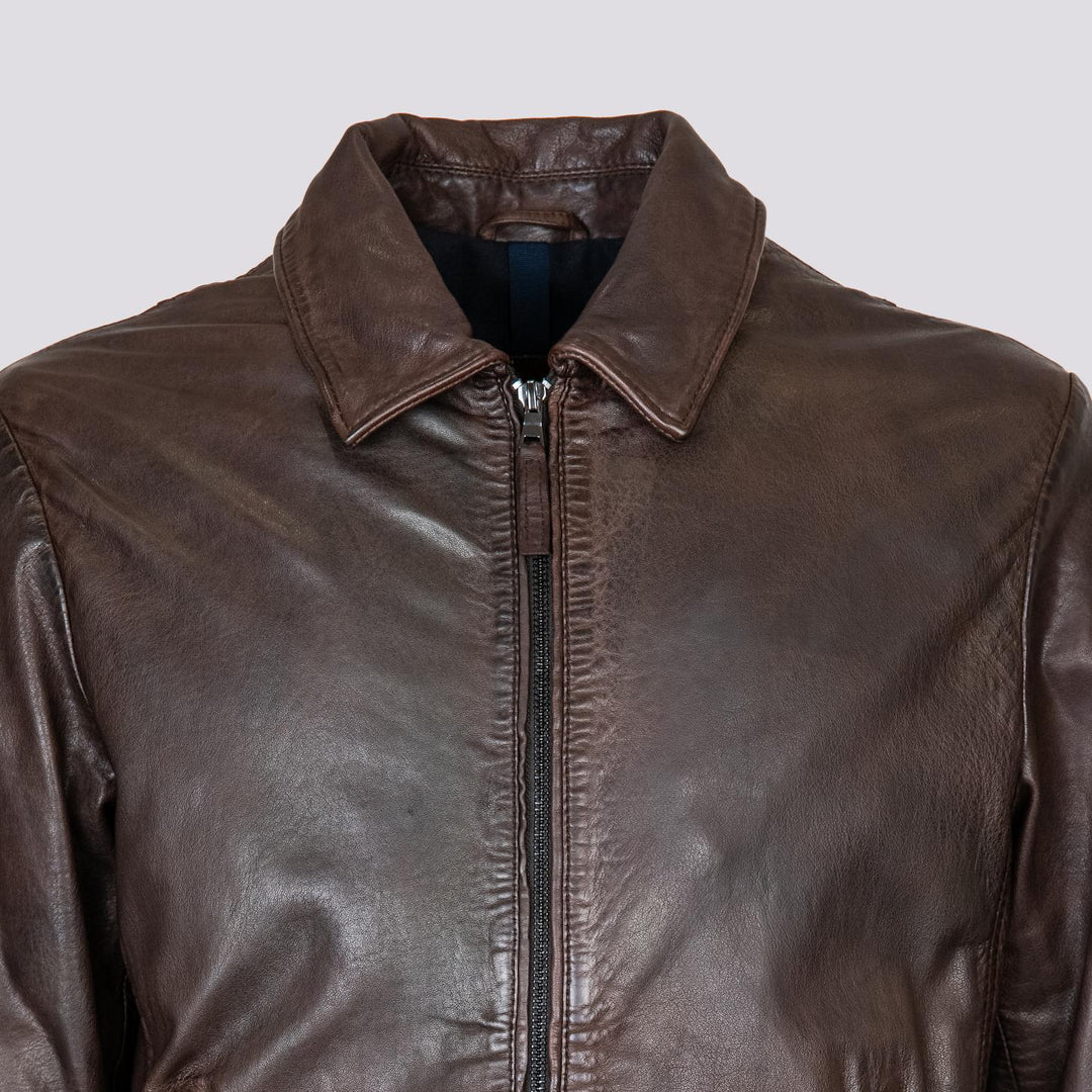 GIUBBOTTO IN PELLE MARRONE MODELLO AVIATOR "YANK" YANK 06 JACK LEATHER 