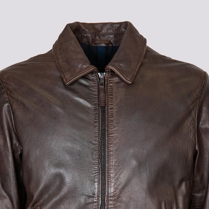 GIUBBOTTO IN PELLE MARRONE MODELLO AVIATOR "YANK" YANK 06 JACK LEATHER 