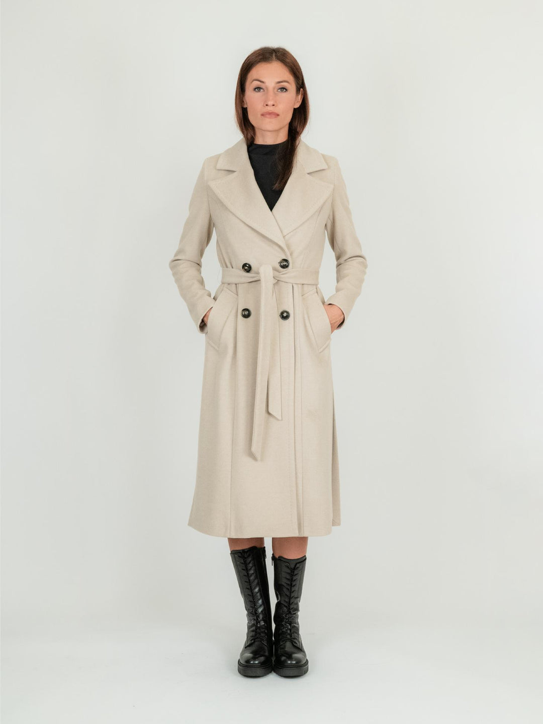 CAPPOTTO BEIGE DOPPIO SPACCO 9788CDH CASHA ANDREA MORANDO 