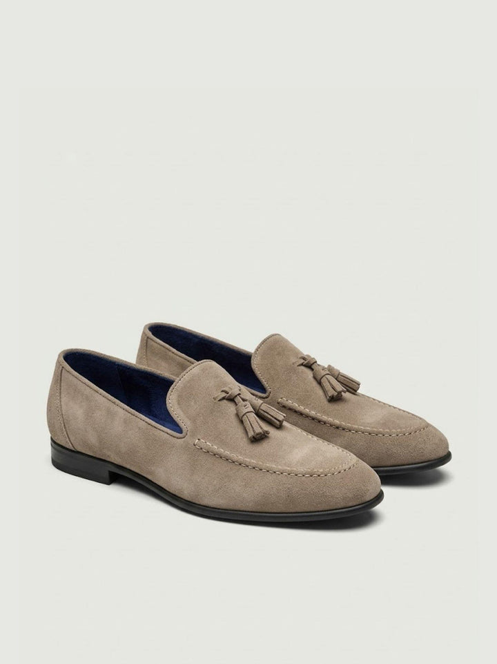 Mocassino Tassel Loafer in pelle scamosciata beige 2025 540 SAXONE 