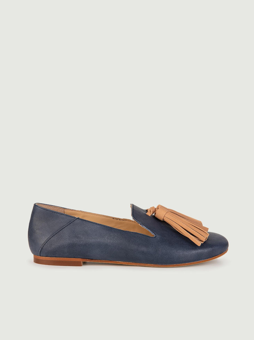MOCASSINO IN NAPPA BLU CON MAXI NAPPINA 13285 MARINE VIENTY 