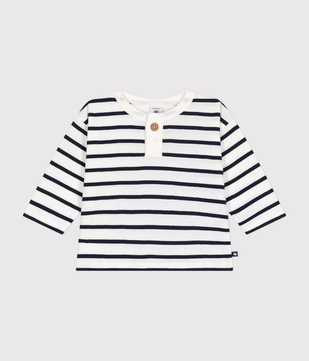 T-shirt a righe marinière a maniche lunghe A0BPN 01 PETIT BATEAU 
