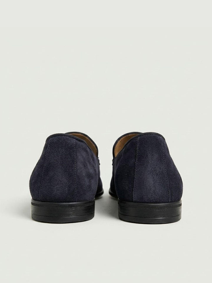Mocassino Tassel Loafer in pelle scamosciata navy 1128 BLU NAVY ANDREA MORANDO 