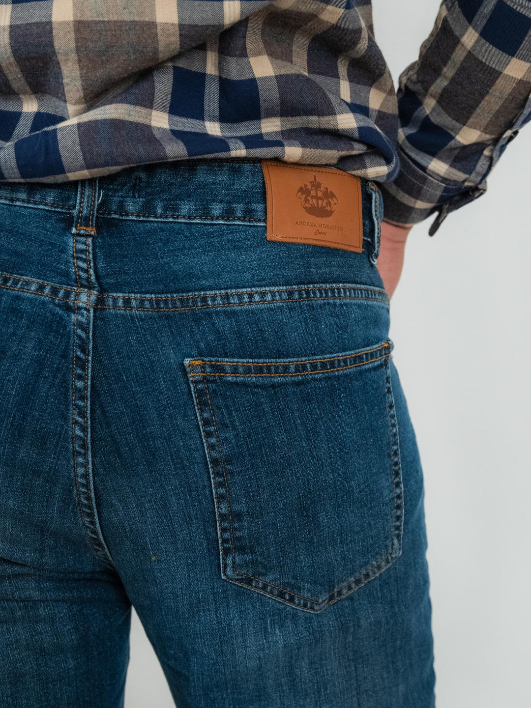 JEANS 5 TASCHE LAVAGGIO SCURO 7607CAR I20 ANDREA MORANDO 