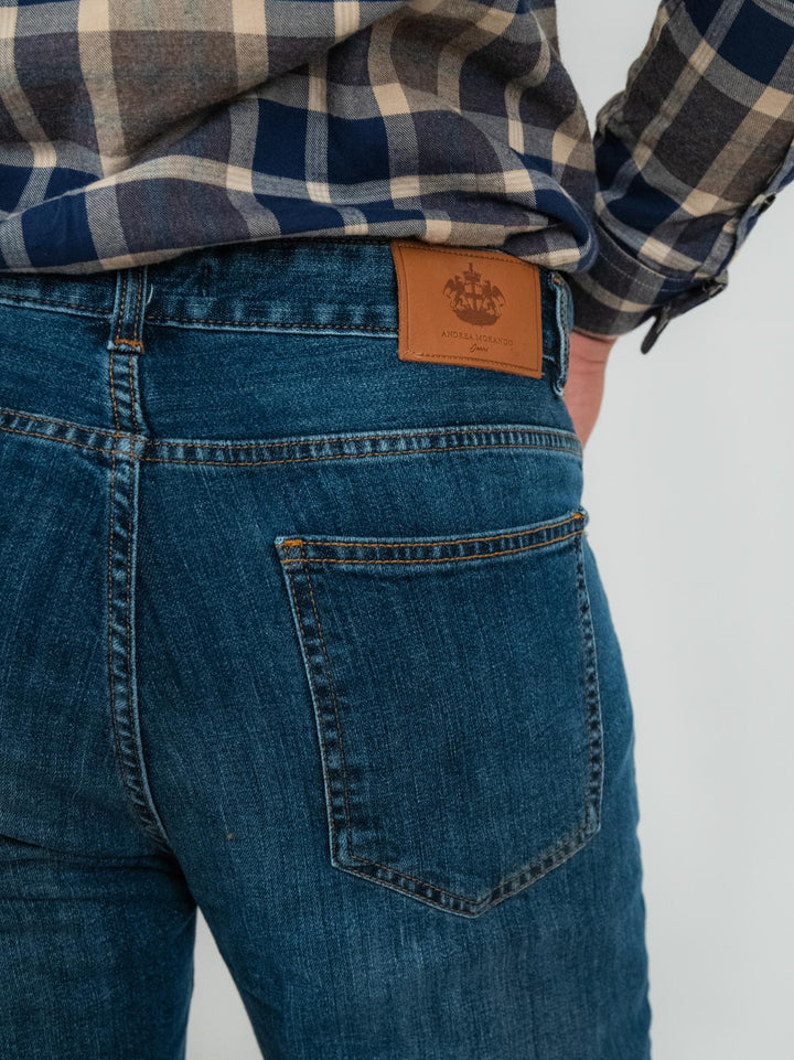 JEANS 5 TASCHE LAVAGGIO SCURO 7607CAR I20 ANDREA MORANDO 