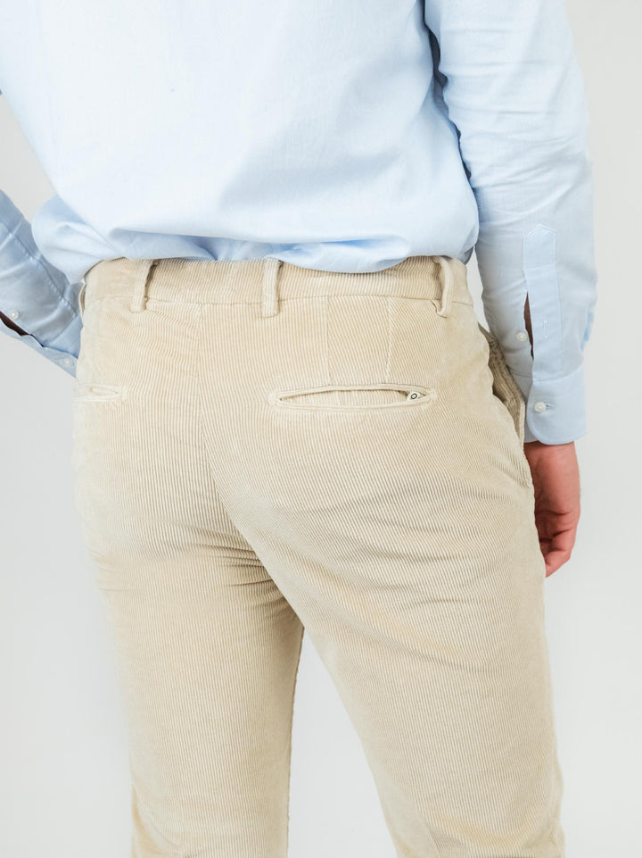 PANTALONE IN VELLUTO A COSTE BEIGE T502/BRO 038 NOLAB 