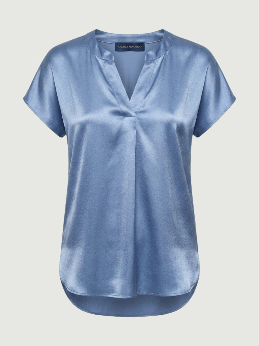 Blusa in raso azzurra M9237 AZZURRO ANDREA MORANDO 