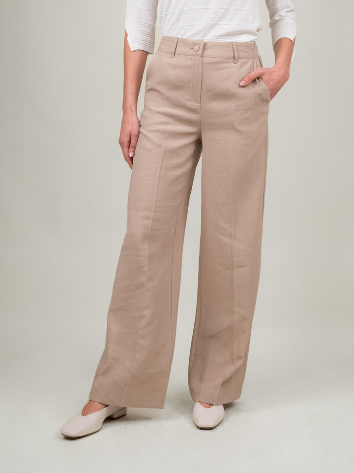 PANTALONE PALAZZO BEIGE P3037# BEIGE ANDREA MORANDO 