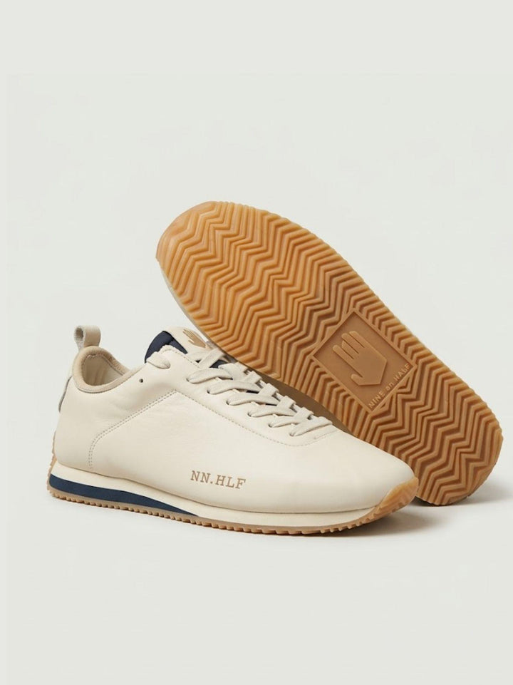 Sneaker Fishkat in pelle bianca con inserti navy FISHKAT OFF WHITE/NAVY NINE AN HALF 