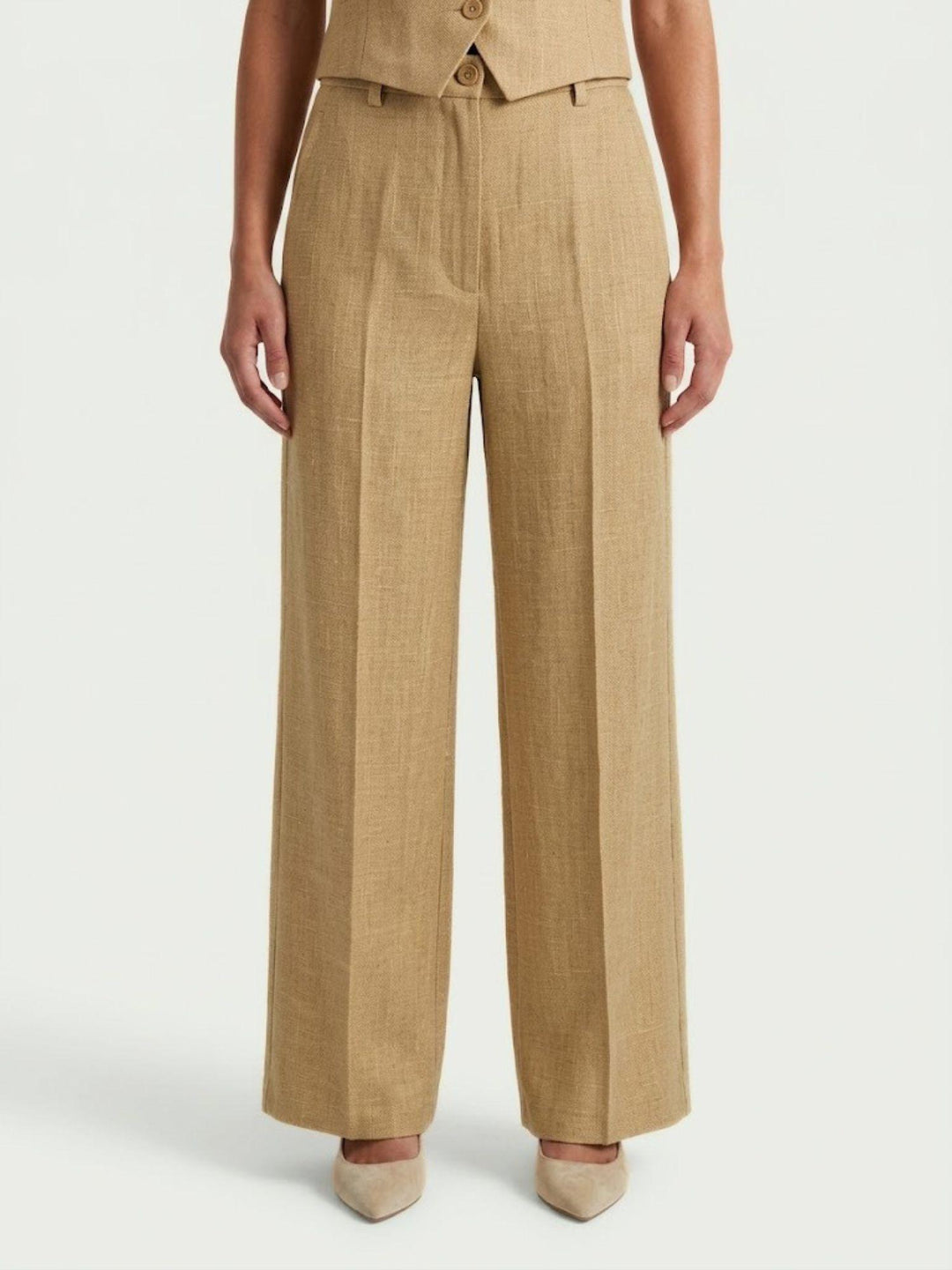 Pantalone sartoriale a palazzo senape 0636OR SENAPE ANDREA MORANDO 