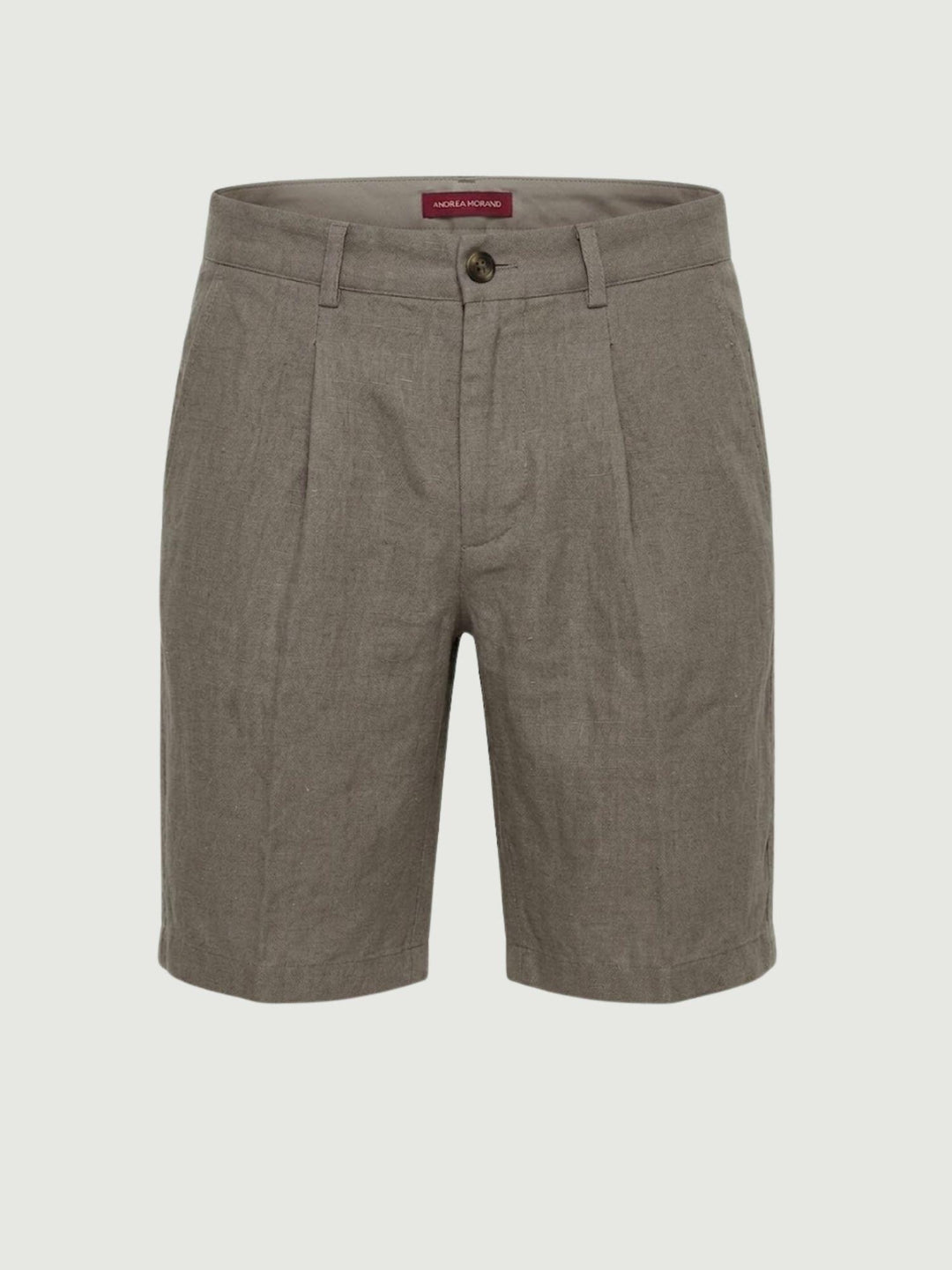 Bermuda in misto lino verde militare BU26S48BEPA843PD 301 ANDREA MORANDO 