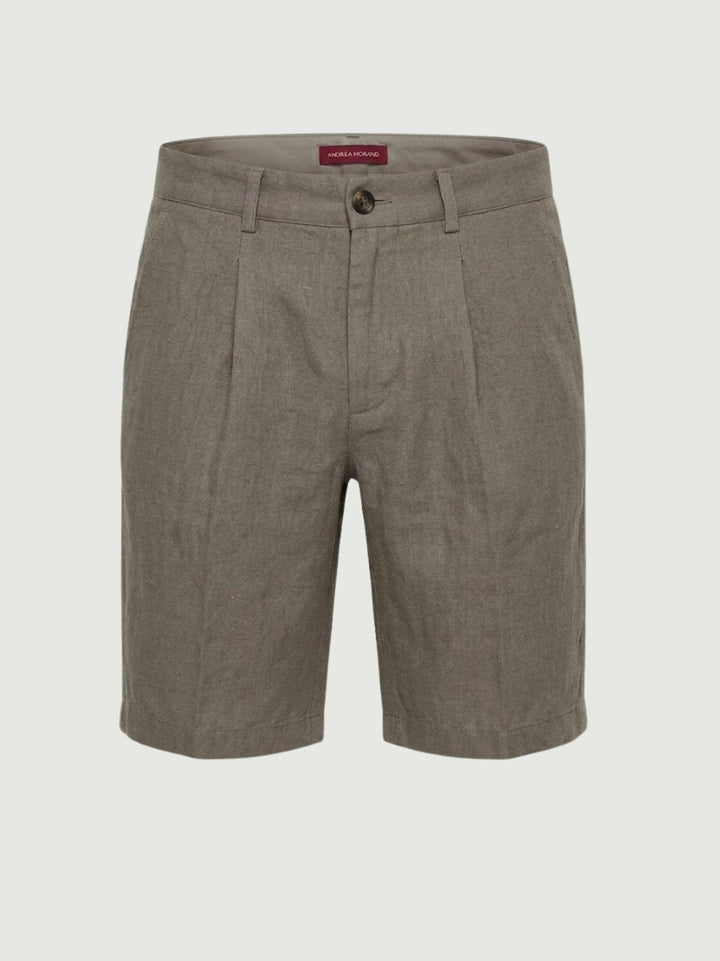 Bermuda in misto lino verde militare BU26S48BEPA843PD 301 ANDREA MORANDO 