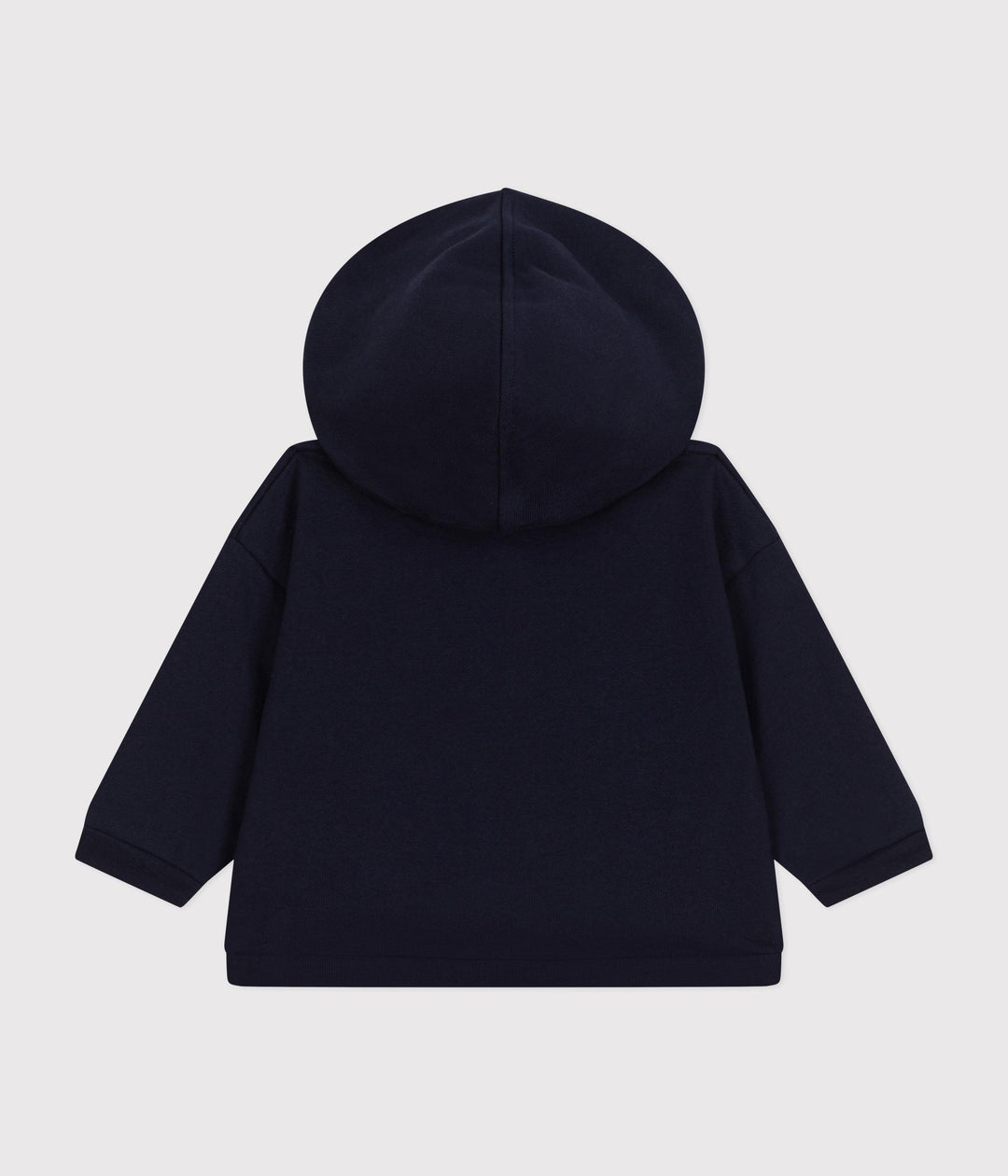 FELPA BLU CON CAPPUCCIO IN TESSUTO FELPATO PER BEBÈ A0A24 01 PETIT BATEAU 