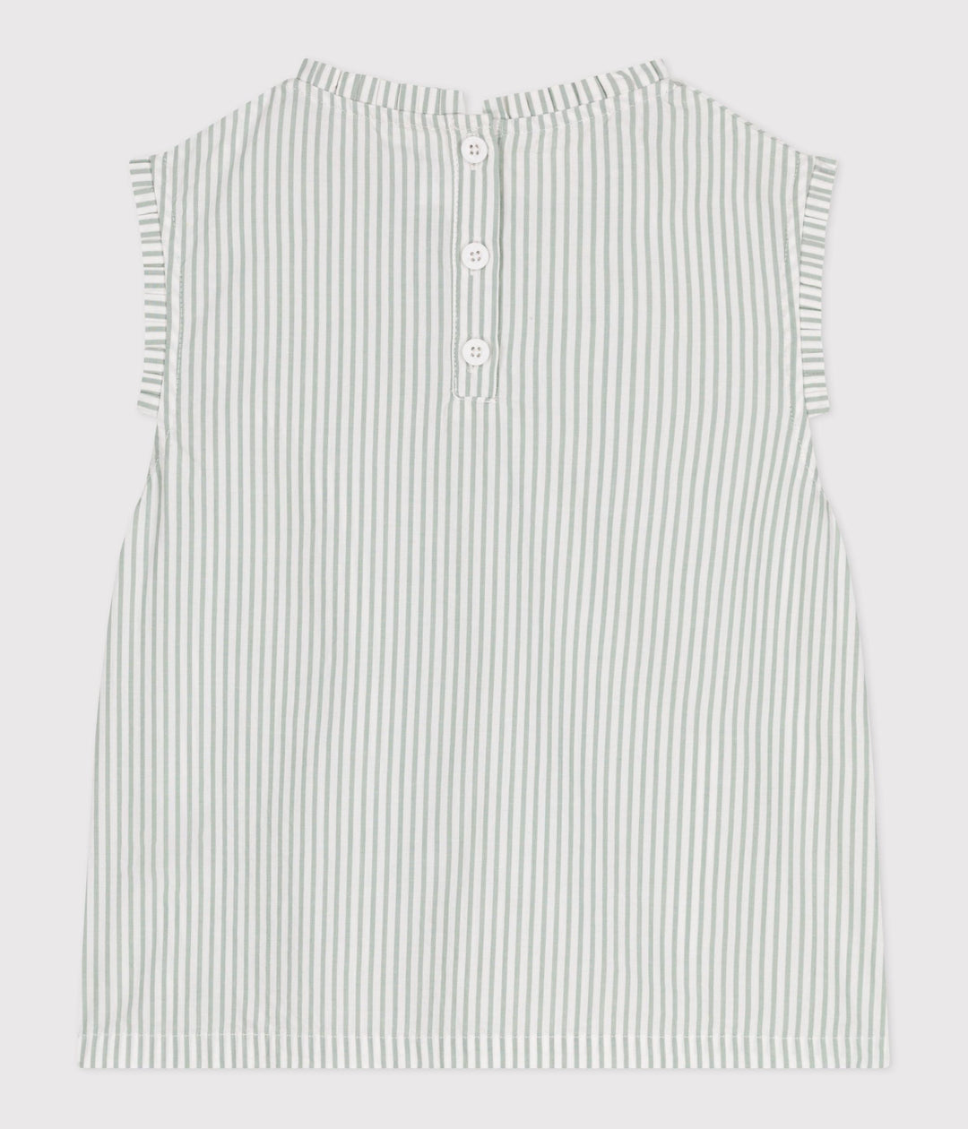 Blusa senza maniche in cotone a righe bambina