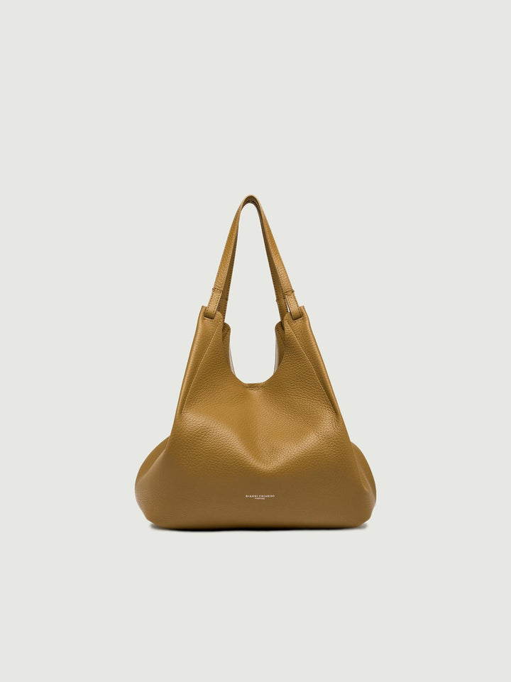 Borsa a spalla Dua in pelle martellata cuoio BS 9720/24PE RNGDBL 13450 GIANNI CHIARINI 