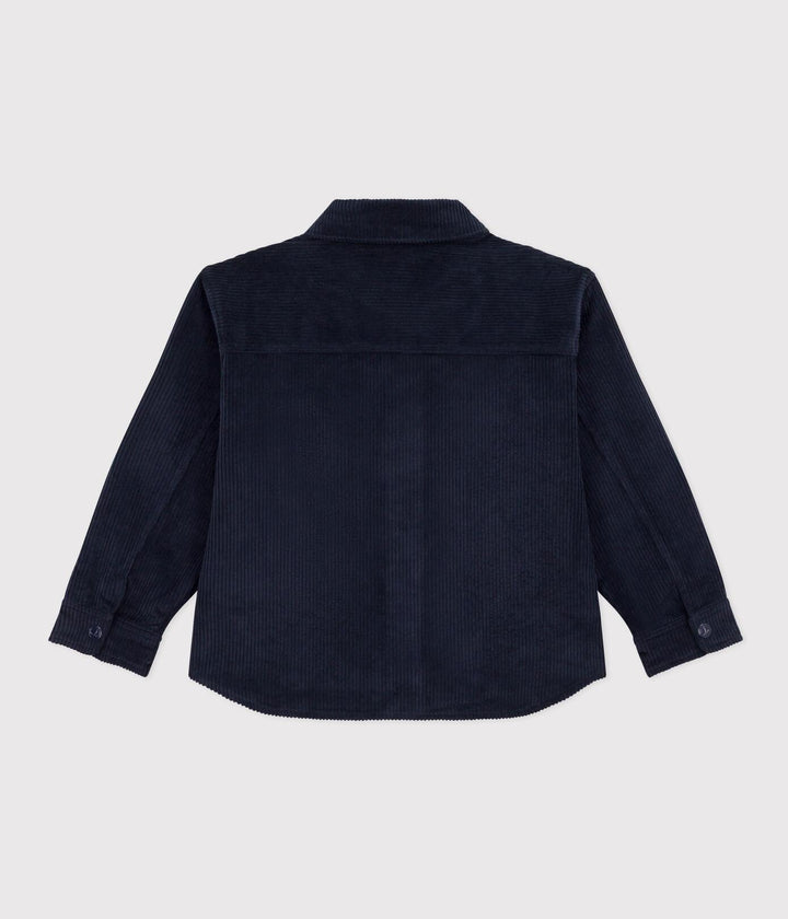 OVERSHIRT IN VELLUTO A COSTE GROSSE BLU A083H 01 PETIT BATEAU 
