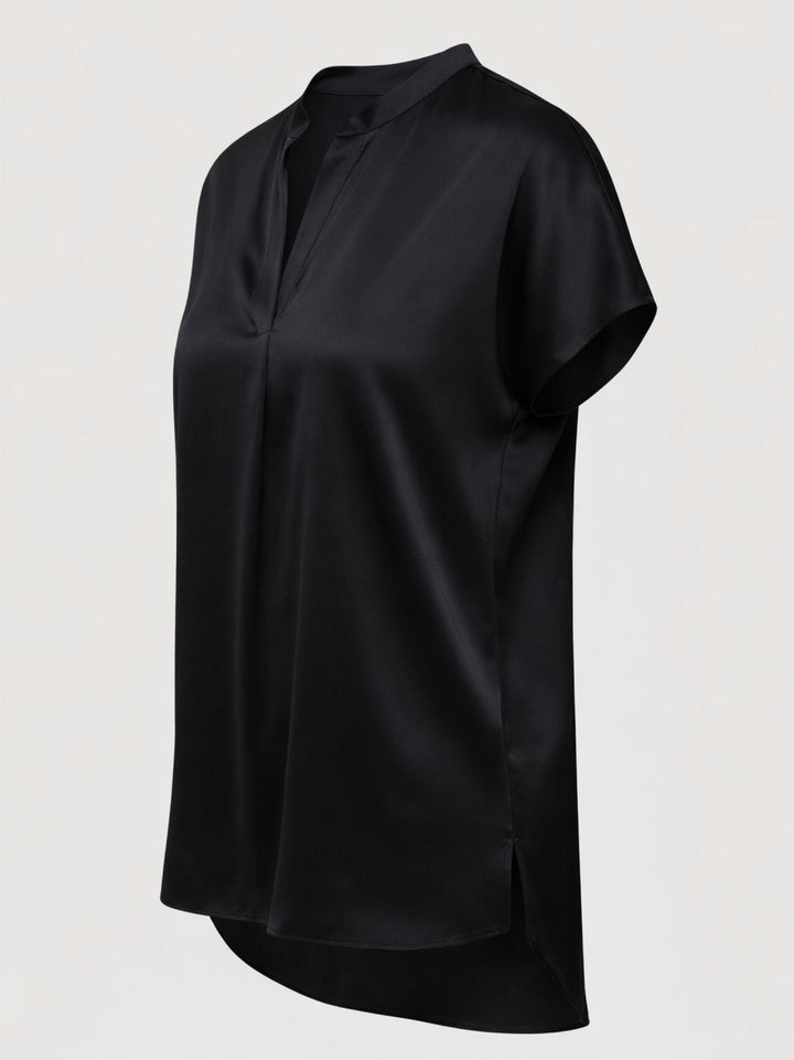 Blusa in raso nera M9237 NERO ANDREA MORANDO 