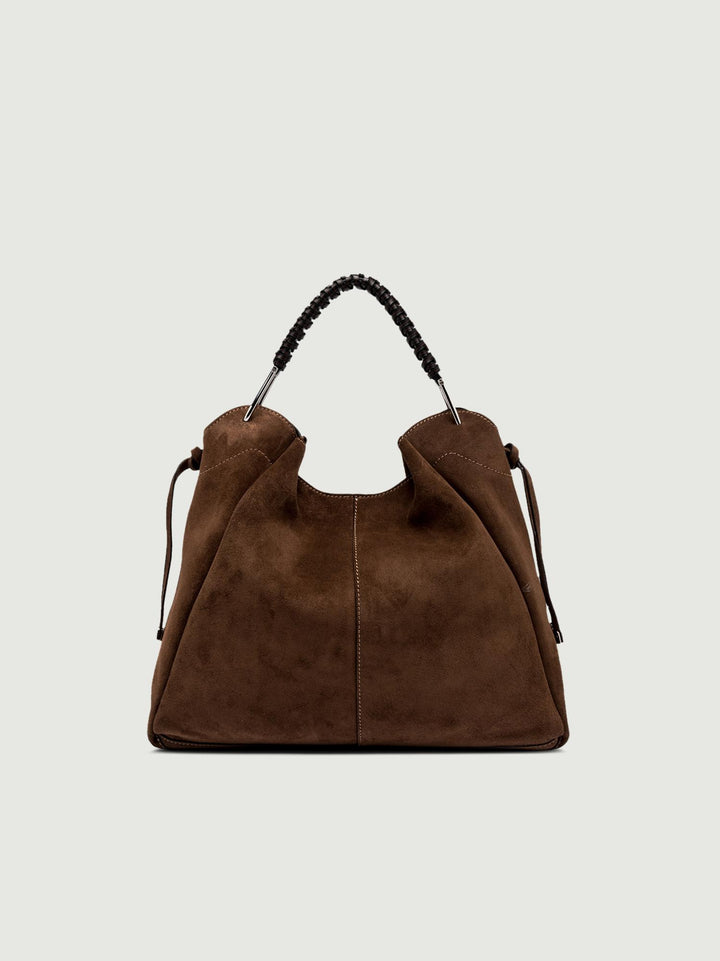 BORSA ERA IN CAMOSCIO CHOCOLATE 11071 CM-PL 2196 GIANNI CHIARINI 